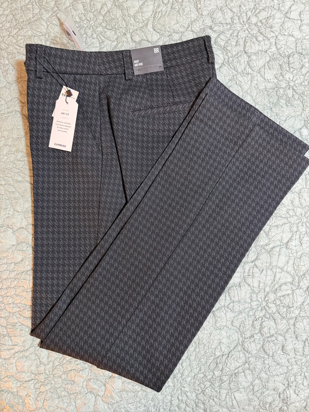 Express Women’s Charcoal Houndstooth Dress Pants